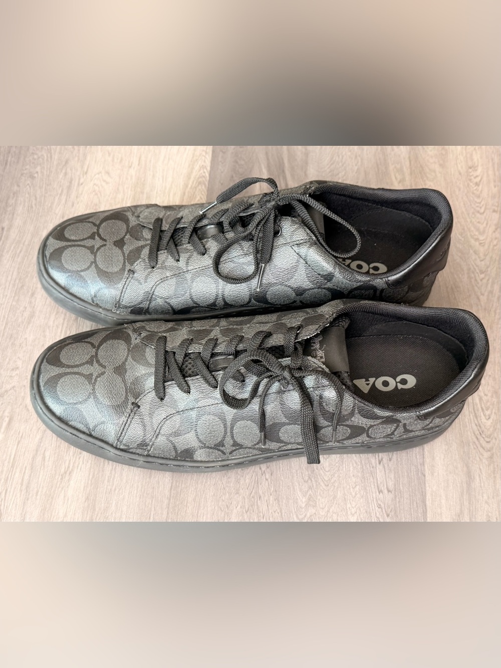 Men’s Coach Black Signature Clip Low 13 Sneaker